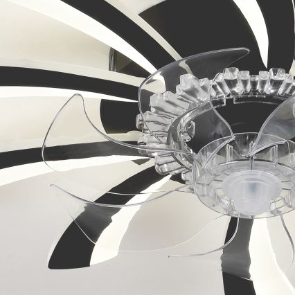 Brilagi - LED Φωτιστικό οροφής dimmable με ανεμιστήρα LED/50W/230V 3000-6500K μαύρο + τηλεχειριστήριο