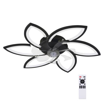 Brilagi - LED Φωτιστικό οροφής dimmable με ανεμιστήρα LED/50W/230V 3000-6500K μαύρο + τηλεχειριστήριο