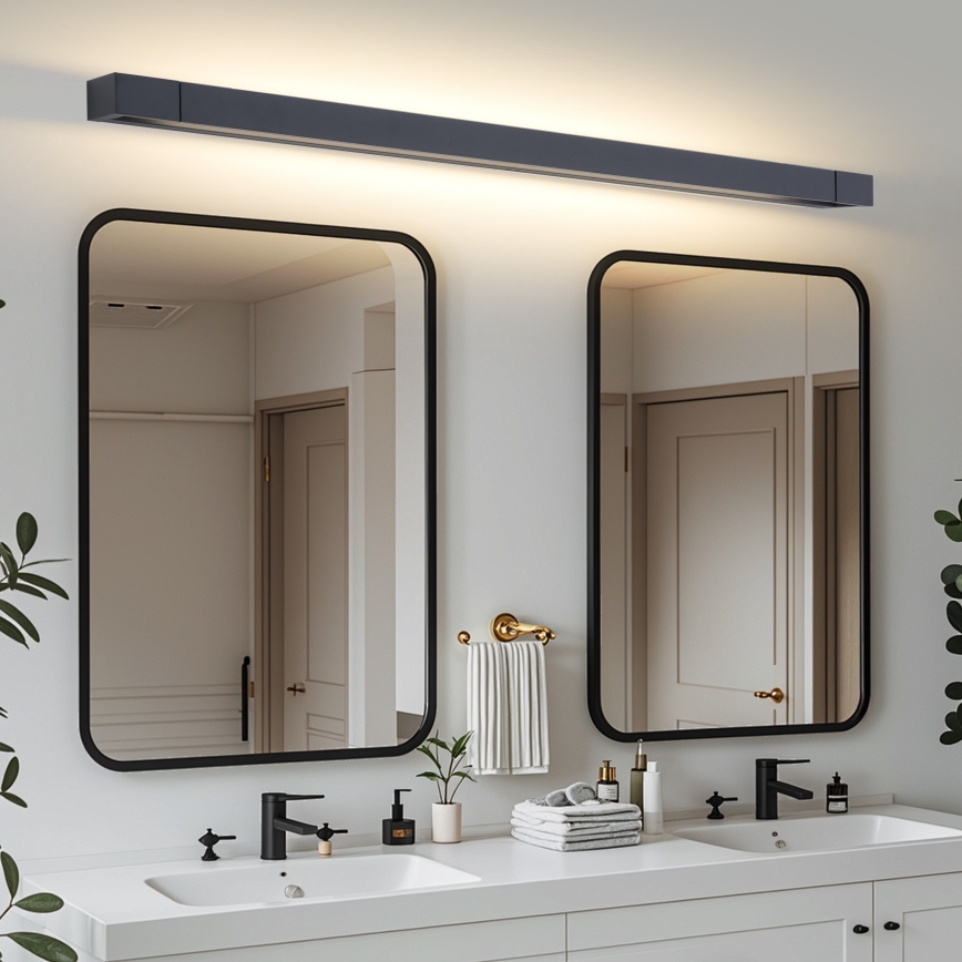 Brilagi - LED φωτιστικό για καθρέφτη μπάνιου AQUA LINE LED/36W/230V 120 cm IP44 μαύρο