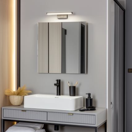 Brilagi - LED φωτισμός καθρέφτη μπάνιου 3-σε-1 VESTRA LED/6W/230V 30 cm IP44 μαύρο