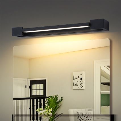 Brilagi - Φωτιστικό καθρέφτη μπάνιου AQUA LINE LED/12W/230V 45 cm IP44 μαύρο CRI 90