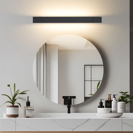 Brilagi - Φωτιστικό καθρέφτη μπάνιου AQUA LINE LED/12W/230V 45 cm IP44 μαύρο CRI 90