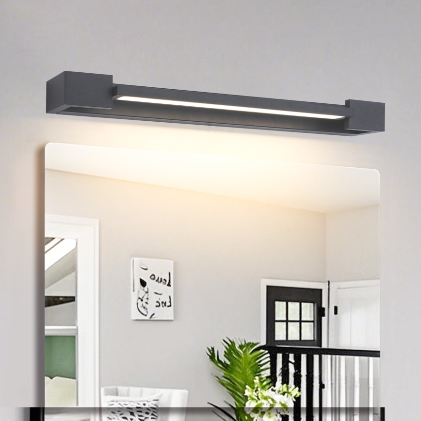 Brilagi - LED φωτιστικό καθρέφτη μπάνιου AQUA LINE LED/12W/230V 45 cm IP44 ανθρακί