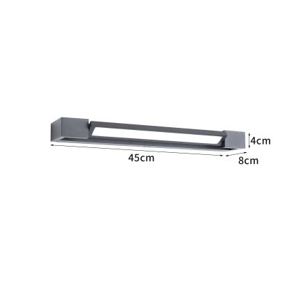 Brilagi - LED φωτιστικό καθρέφτη μπάνιου AQUA LINE LED/12W/230V 45 cm IP44 ανθρακί