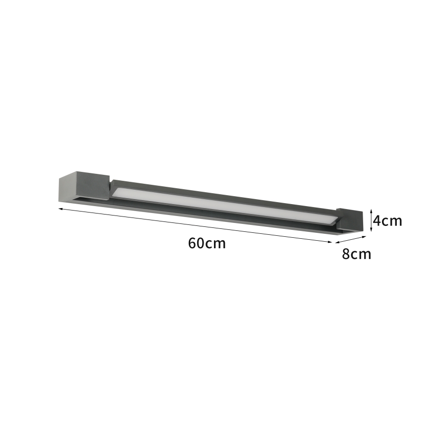 Brilagi - LED φωτισμός καθρέφτη μπάνιου AQUA LINE LED/18W/230V 60 cm IP44 ανθρακί