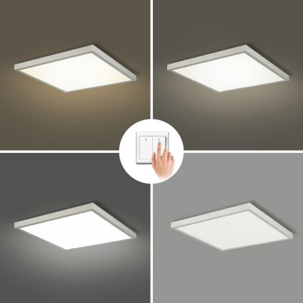 Brilagi - πλαφονιέρα οροφής LED για μπάνιο FRAME LED/50W/230V 3000/4000/6000K 60x60 cm IP44 ασημί