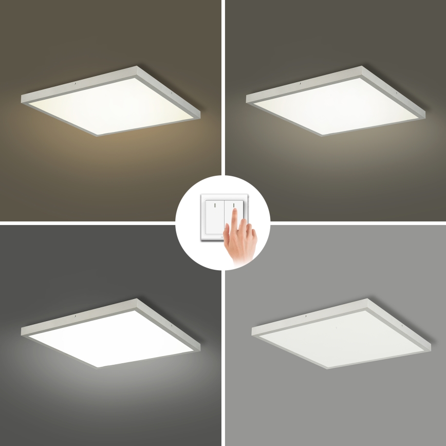 Brilagi - πλαφονιέρα οροφής LED για μπάνιο FRAME LED/50W/230V 3000/4000/6000K 60x60 cm IP44 ασημί