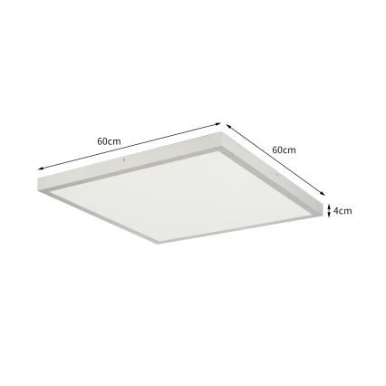 Brilagi - πλαφονιέρα οροφής LED για μπάνιο FRAME LED/50W/230V 3000/4000/6000K 60x60 cm IP44 ασημί