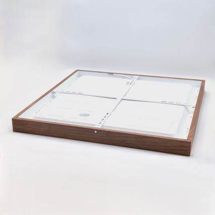Brilagi - LED Φωτιστικό οροφής μπάνιου WOODY FRAME LED/40W/230V 60x60 cm IP44 κερασιά