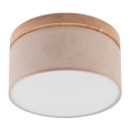 Brilagi - LED Φωτιστικό οροφής BELLADONNA 1xE27/15W/230V μπεζ/δρυς