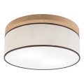 Brilagi - LED Φωτιστικό οροφής BELLADONNA 2xE27/15W/230V διάμετρος 40 cm κρεμ/δρυς