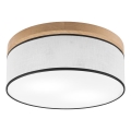 Brilagi - LED Φωτιστικό οροφής BELLADONNA 2xE27/15W/230V διάμετρος 40 cm λευκό/δρυς