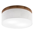 Brilagi - LED Φωτιστικό οροφής BELLADONNA 2xE27/15W/230V διάμετρος 40 cm λευκό/δρυς κερασιά