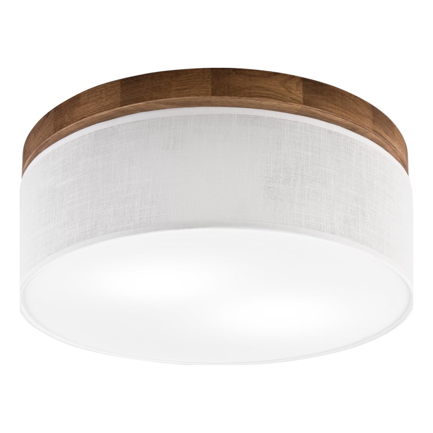 Brilagi - LED Φωτιστικό οροφής BELLADONNA 2xE27/15W/230V διάμετρος 40 cm λευκό/δρυς κερασιά
