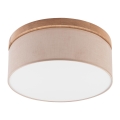 Brilagi - LED Φωτιστικό οροφής BELLADONNA 2xE27/15W/230V μπεζ/δρυς