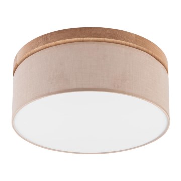 Brilagi - LED Φωτιστικό οροφής BELLADONNA 2xE27/15W/230V μπεζ/δρυς