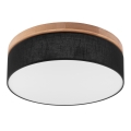 Brilagi - LED Φωτιστικό οροφής BELLADONNA 3xE27/15W/230V μαύρο/δρυς