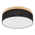 Brilagi - LED Φωτιστικό οροφής BELLADONNA 3xE27/15W/230V μαύρο/πεύκο