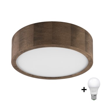 Brilagi - LED Φωτιστικό οροφής CARVALHO 1xE27/60W/230V δρυς διάμετρος 27 cm