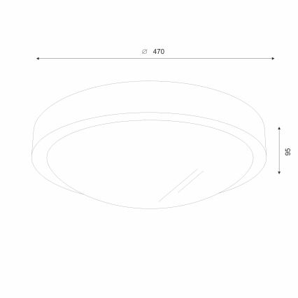Brilagi - LED Φωτιστικό οροφής CARVALHO SLIM 3xE27/60W/230V δρυς διάμετρος 47 cm