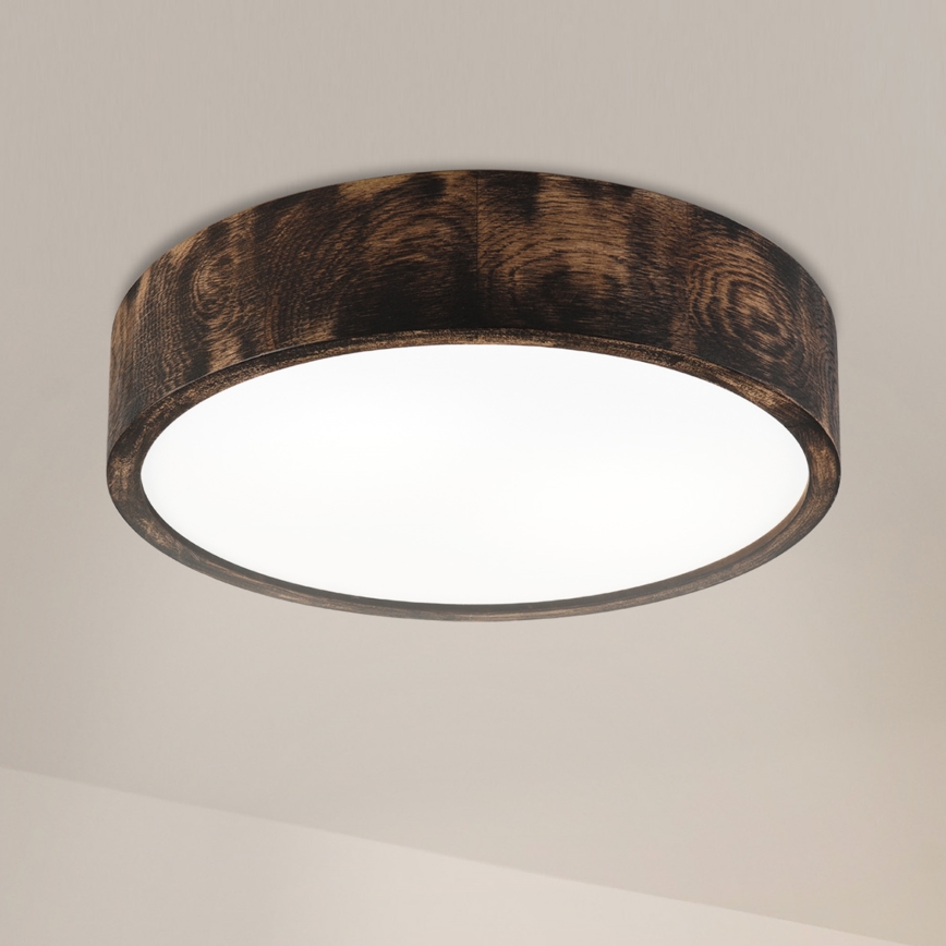 Brilagi - LED φωτιστικό οροφής CARVALHO SMOKEY LED/36W/230V σε απόχρωση βελανιδιάς, διάμ. 37,5 cm