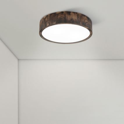 Brilagi - LED φωτιστικό οροφής CARVALHO SMOKEY LED/36W/230V σε απόχρωση βελανιδιάς, διάμ. 37,5 cm