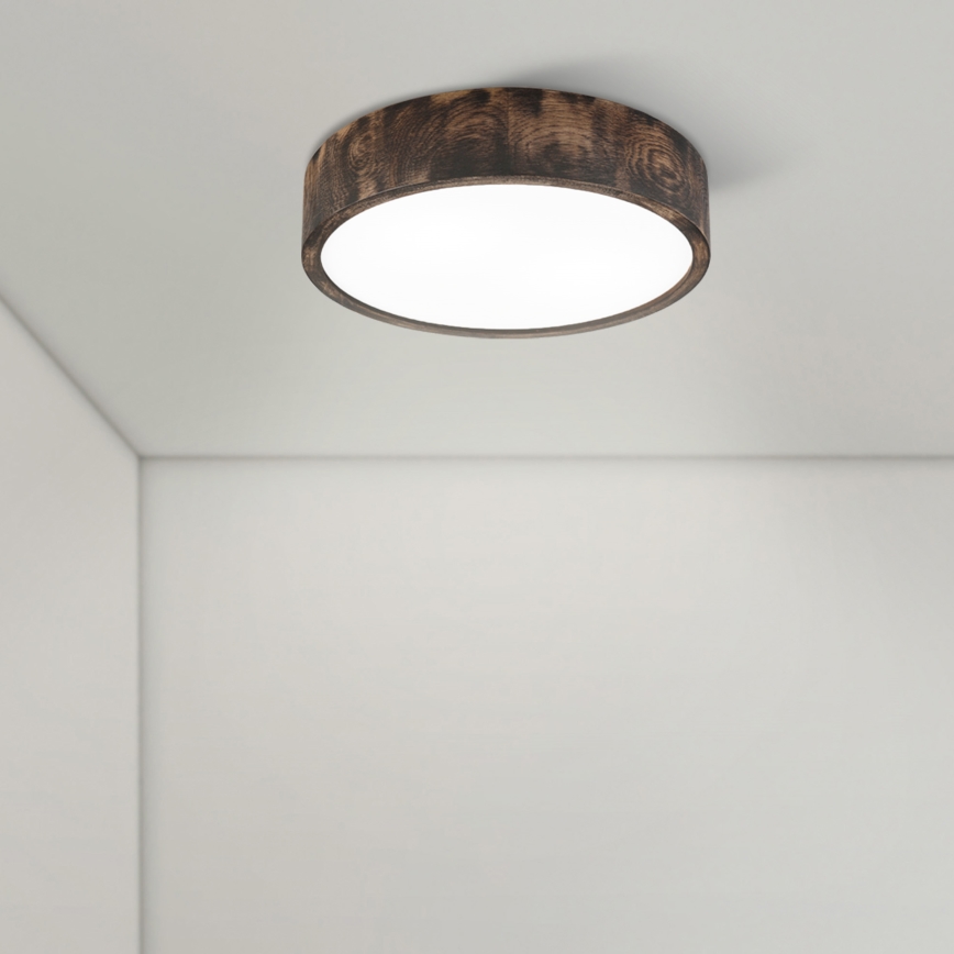Brilagi - LED φωτιστικό οροφής CARVALHO SMOKEY LED/36W/230V σε απόχρωση βελανιδιάς, διάμ. 37,5 cm