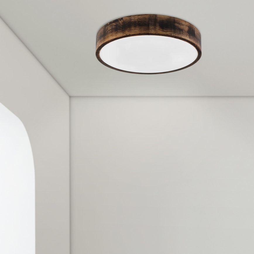 Brilagi - LED φωτιστικό οροφής CARVALHO SMOKEY LED/36W/230V, φινίρισμα δρυός, διάμ. 47,5 cm