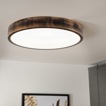 Brilagi - LED φωτιστικό οροφής CARVALHO SMOKEY LED/36W/230V, φινίρισμα δρυός, διάμ. 47,5 cm
