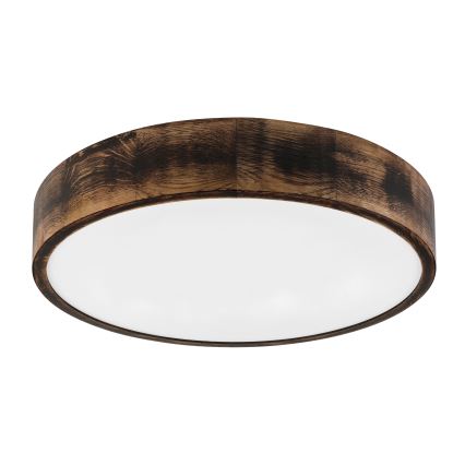 Brilagi - LED φωτιστικό οροφής CARVALHO SMOKEY LED/36W/230V, φινίρισμα δρυός, διάμ. 47,5 cm