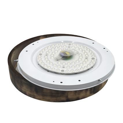 Brilagi - LED φωτιστικό οροφής CARVALHO SMOKEY LED/36W/230V, φινίρισμα δρυός, διάμ. 47,5 cm