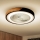 Brilagi - LED Φωτιστικό οροφής dimmable με ανεμιστήρα LED/30W/230V 3000-6500K μαύρο/δρυς + τηλεχειριστήριο