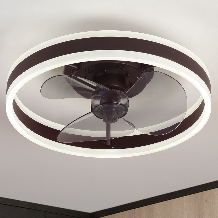 Brilagi - LED Φωτιστικό οροφής dimmable με ανεμιστήρα LED/30W/230V 3000-6500K μαύρο + τηλεχειριστήριο