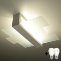 Brilagi -  LED Φωτιστικό οροφής HERA 2xE27/7,5W/230V λευκό