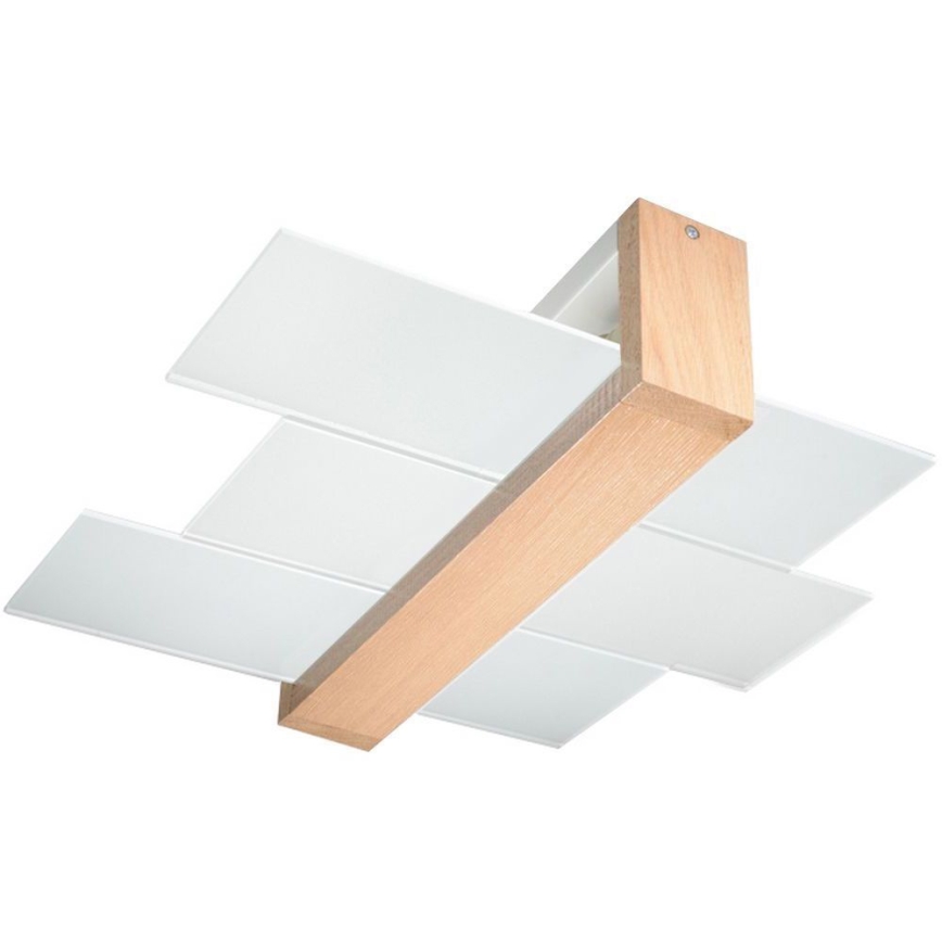 Brilagi - LED Φωτιστικό οροφής HERA 2xE27/7,5W/230V 43x43 cm ξύλινο