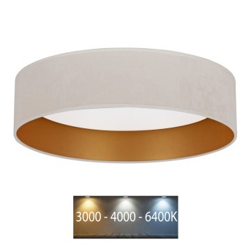 Brilagi - LED Φωτιστικό οροφής VELVET LED/24W/230V 3000/4000/6400K κρεμ/χρυσό