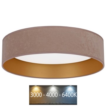 Brilagi - LED Φωτιστικό οροφής VELVET LED/24W/230V 3000/4000/6400K μπεζ/χρυσό