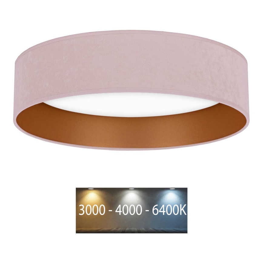 Brilagi - LED Φωτιστικό οροφής VELVET LED/24W/230V 3000/4000/6400K ροζ/χρυσό