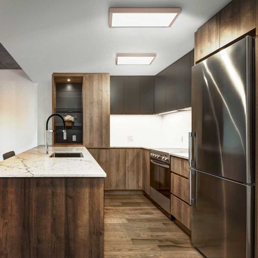 Brilagi - LED φωτιστικό οροφής για μπάνιο FRAME LED/50W/230V 60x60 cm IP44 μπεζ