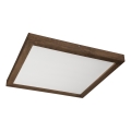 Brilagi - LED Φωτιστικό οροφής μπάνιου WOODY FRAME LED/40W/230V 60x60 cm IP44 καρυδιά