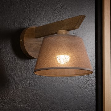 Brilagi - LED  Φωτιστικό τοίχου ANTHONY 1xE14/40W/230V δρυς/καφέ