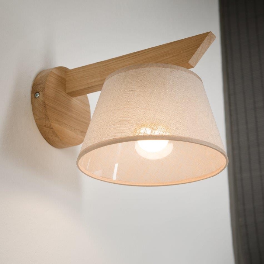 Brilagi - LED  Φωτιστικό τοίχου ANTHONY 1xE14/40W/230V δρυς/μπεζ