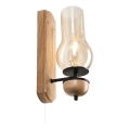 Brilagi - LED Φωτιστικό τοίχου COTTAGE 1xE14/40W/230V δρυς/καφέ