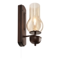 Brilagi - LED Φωτιστικό τοίχου COTTAGE 1xE14/40W/230V οξιά/καφέ