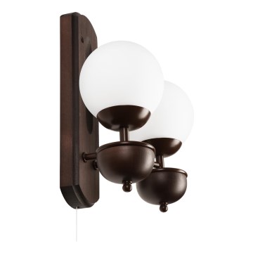 Brilagi - LED Φωτιστικό τοίχου COTTAGE 2xG9/40W/230V οξιά/λευκό