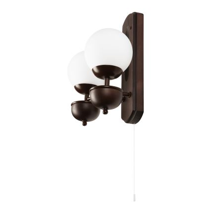 Brilagi - LED Φωτιστικό τοίχου COTTAGE 2xG9/40W/230V οξιά/λευκό