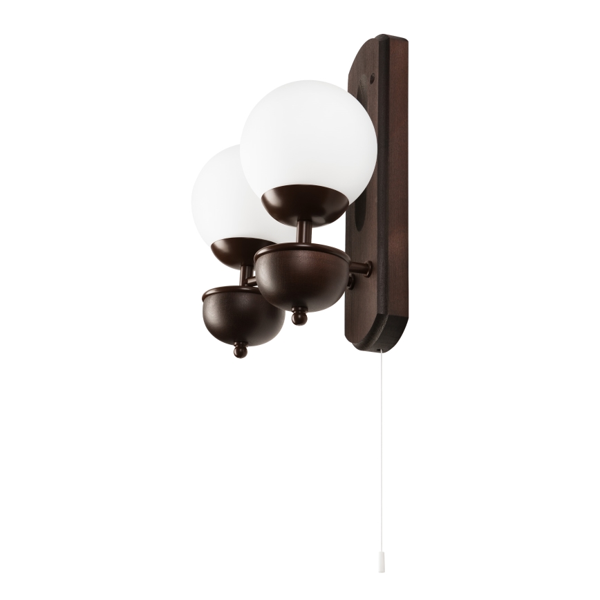 Brilagi - LED Φωτιστικό τοίχου COTTAGE 2xG9/40W/230V οξιά/λευκό