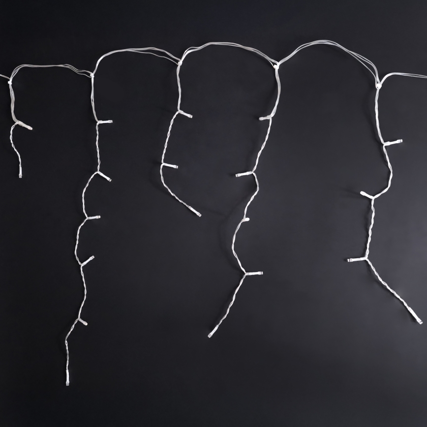 Brilagi - Εξωτερική χριστουγεννιάτικη γιρλάντα LED 200xLED, 8 λειτουργίες, 13 m, IP44, ψυχρό λευκό, σε σχήμα σταλακτίτη