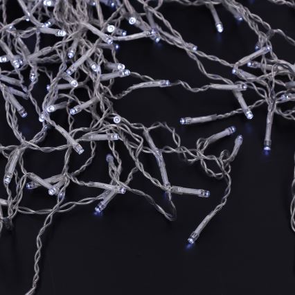 Brilagi - Εξωτερική χριστουγεννιάτικη γιρλάντα LED 200xLED, 8 λειτουργίες, 13 m, IP44, ψυχρό λευκό, σε σχήμα σταλακτίτη