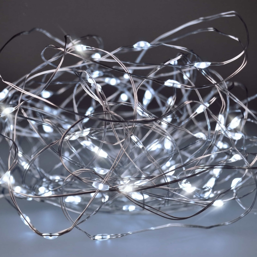 BRILAGI - LED χριστουγεννιάτικη γιρλάντα 100xLED/3xAA 10m ψυχρό λευκό